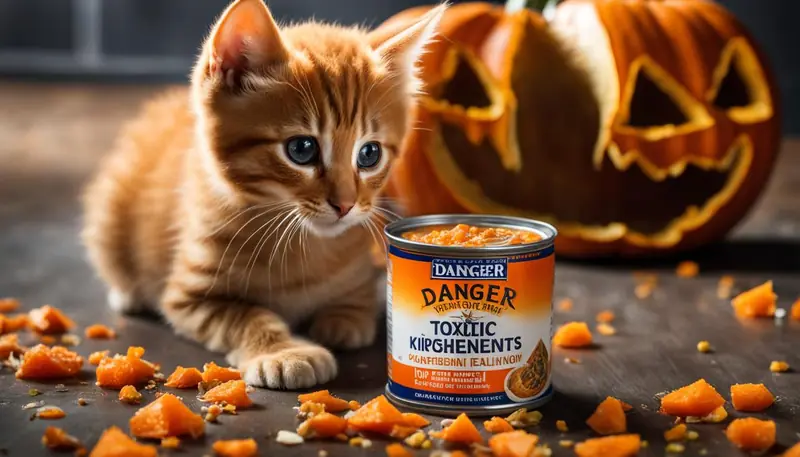 dangers of pumpkin pie filling for kittens