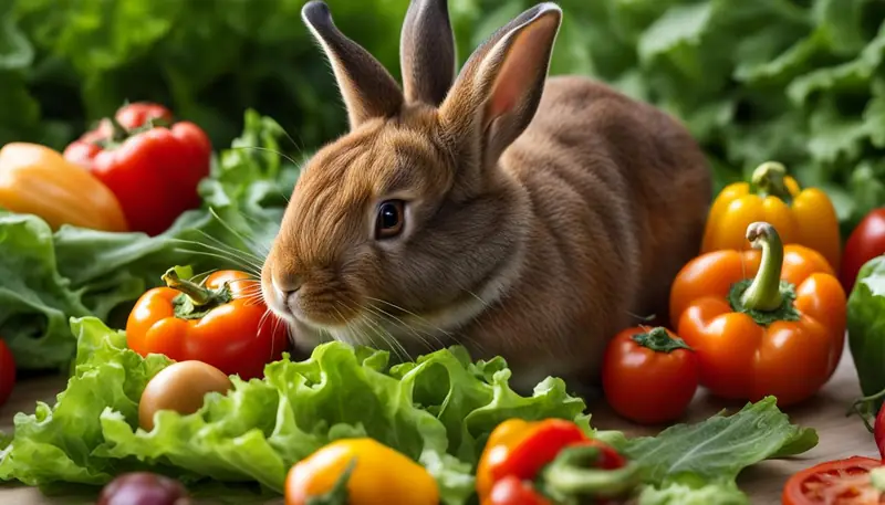 Rabbit with fresh vegetables