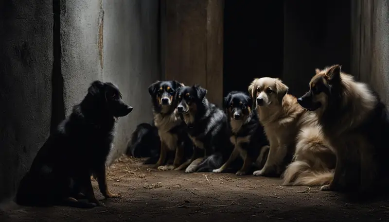 dogs spooked by unknown incidents