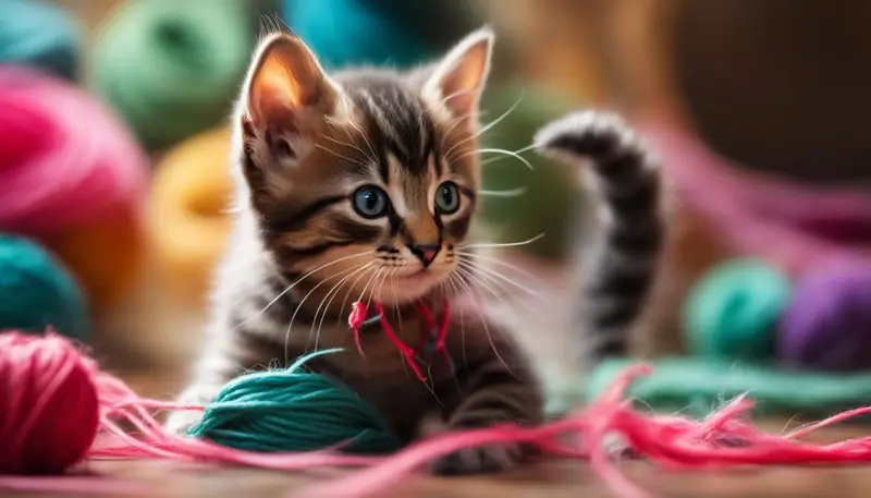 Playful Evel Kitten