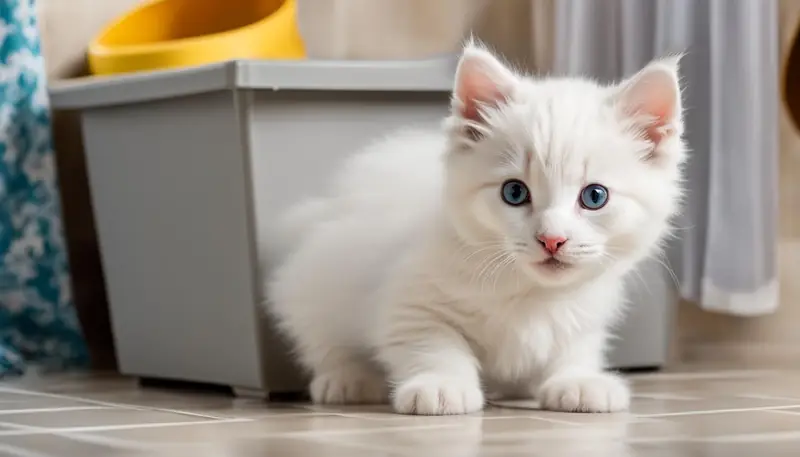 kitten pooping
