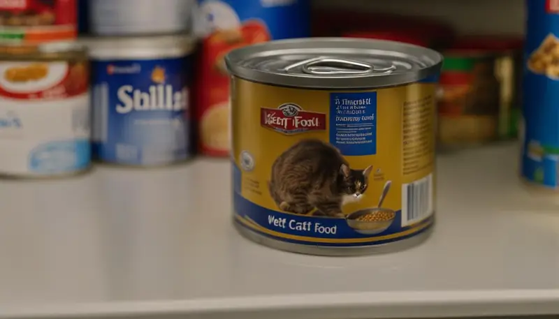 Storing wet cat food