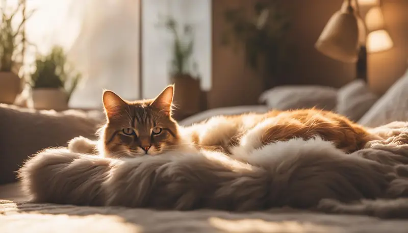 cat in a cozy bed