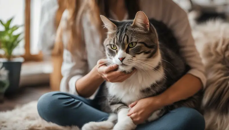 Cat brushing