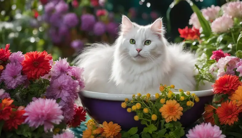 cat drinking water