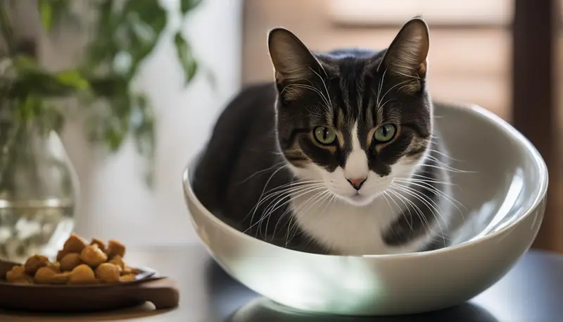 cat drinking water
