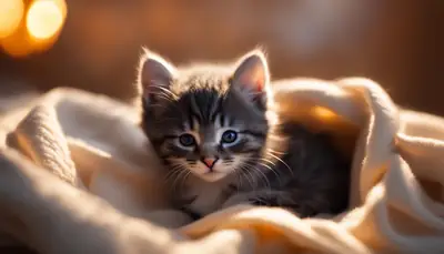 providing warmth for a newborn kitten