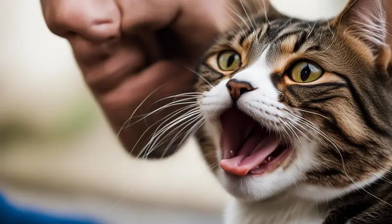 cat licking for comfort