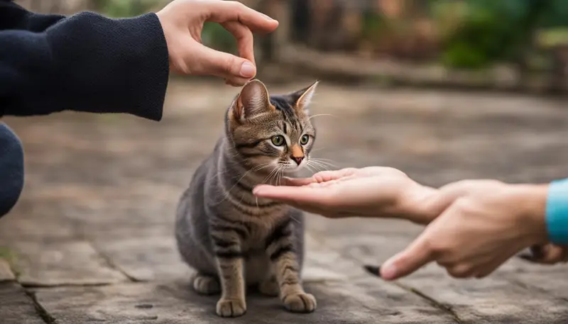 establishing trust with a fearful cat