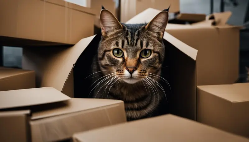 cat hiding