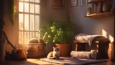 Creating a safe space for a scared cat