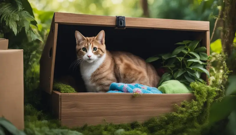 Cat in a carrier