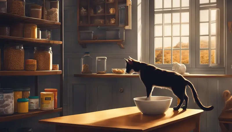 elevate food to make it unreachable to the dog