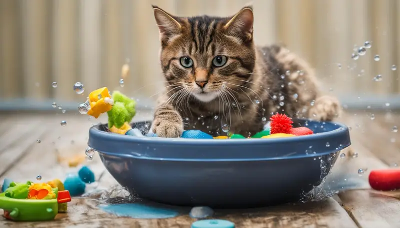 managing water bowl playfulness