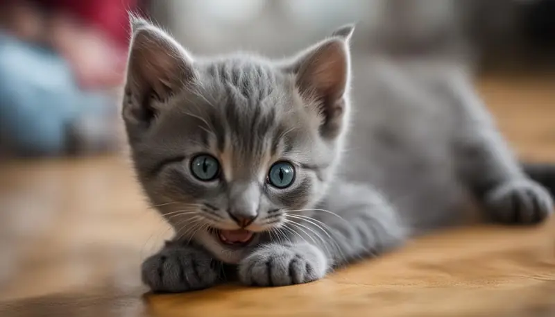 kitten climbing