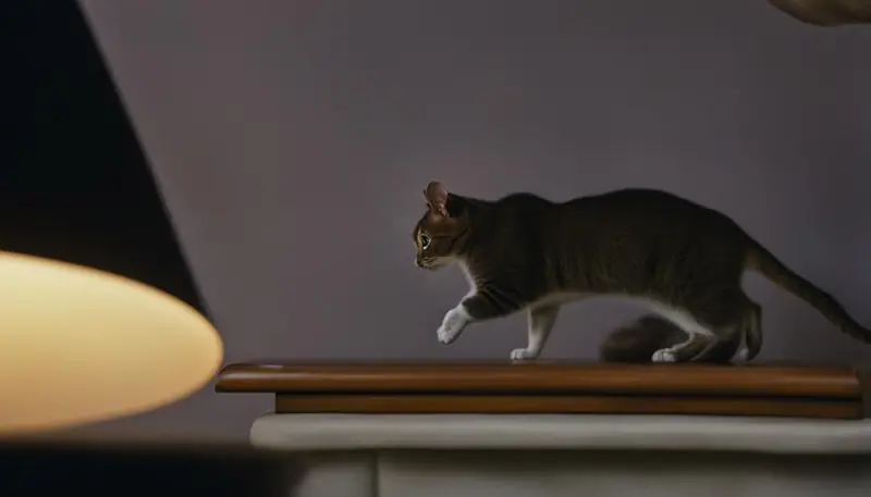 coaxing a cat out of hiding