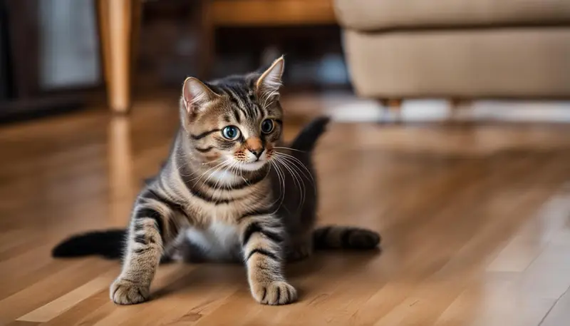 cat conducting a thorough search