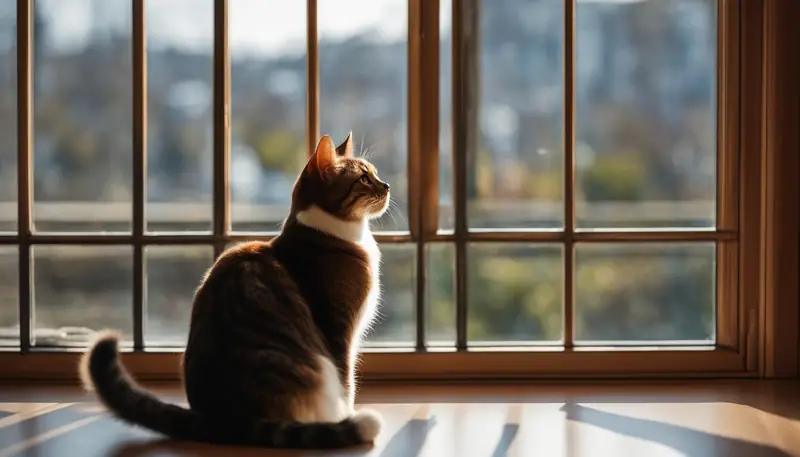 indoor cat suddenly trying to get outside