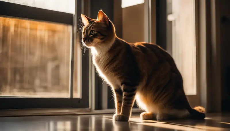 indoor cat suddenly trying to get outside