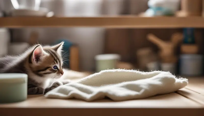 safety precautions for DE and kittens