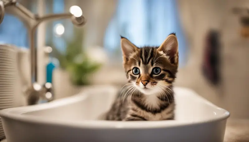 length of time to keep kitten in bathroom