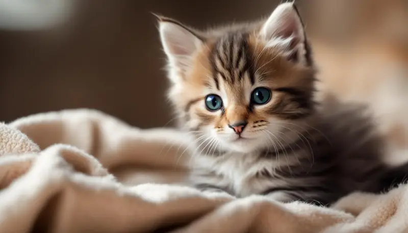 cat kneading blankets