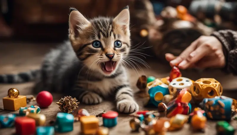 kitten biting