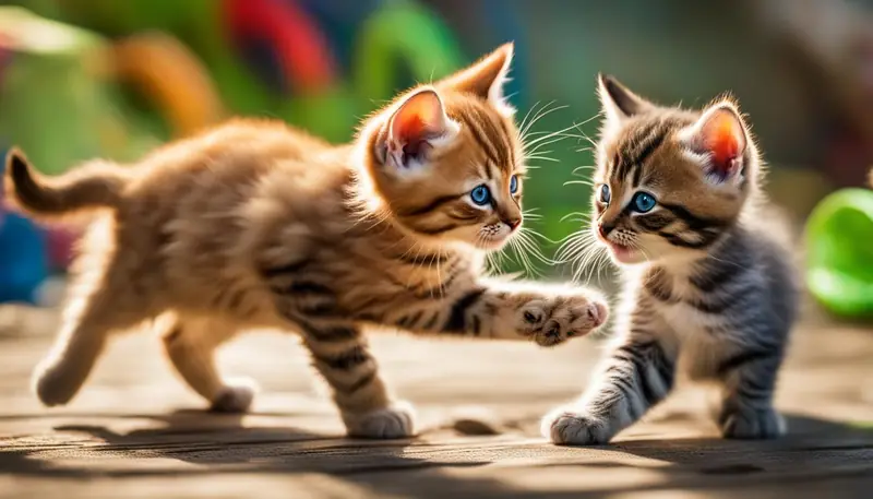 kittens fighting