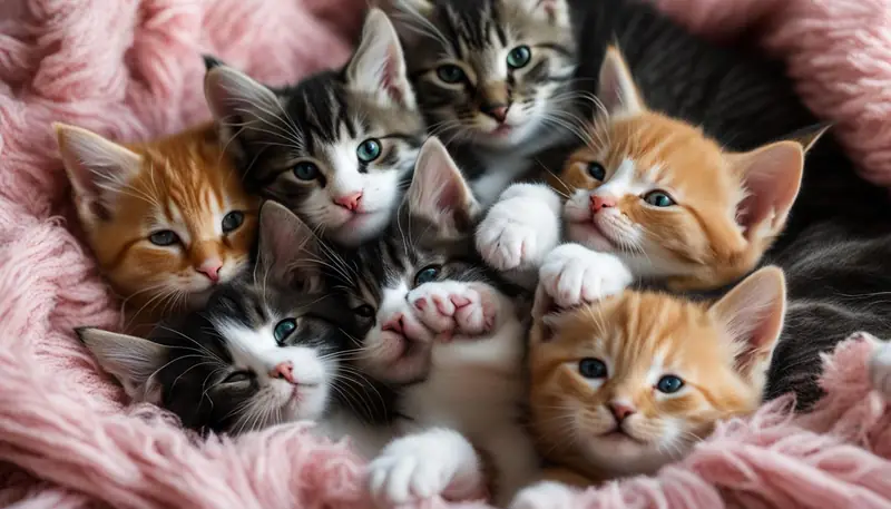 nursing kittens