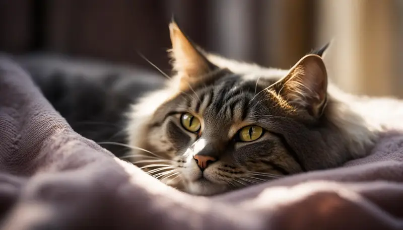 cat in a calm environment