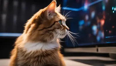 cat fascination with videos