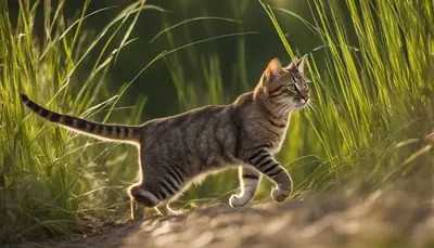 cat chasing a mouse