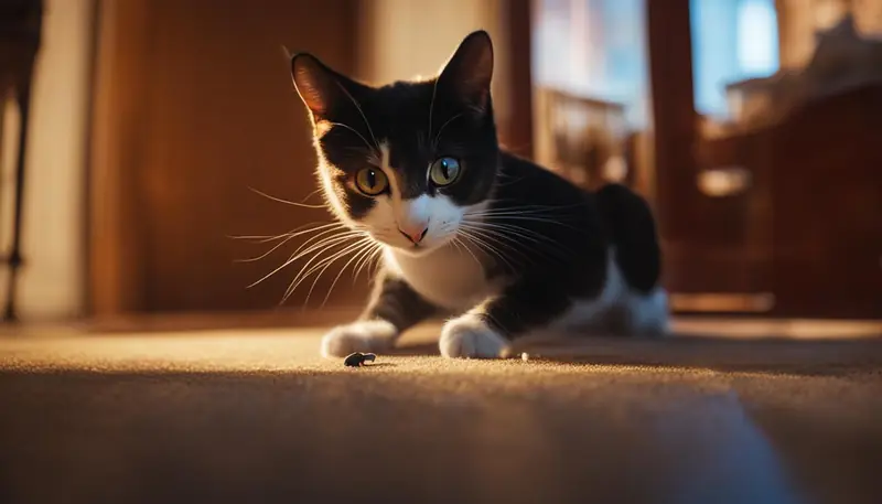 cat prey play