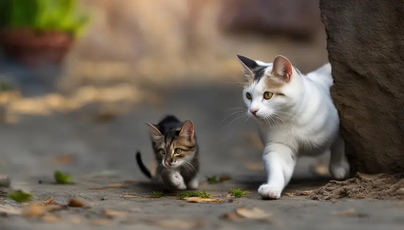 stray cat hunting skills