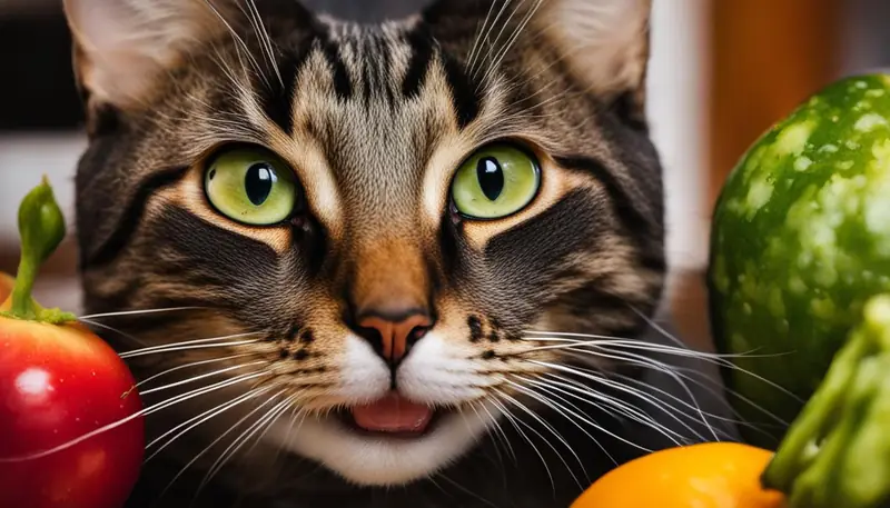 cat eating grapes