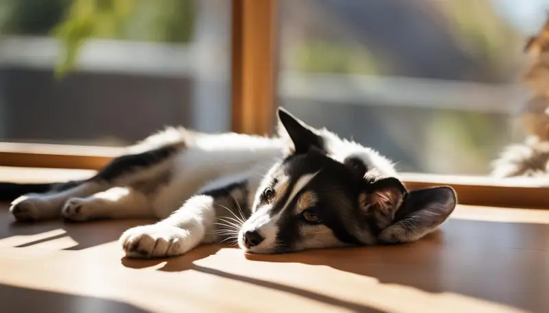 dog acting as a cat