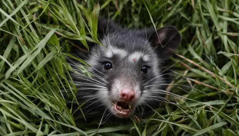 possum injured by dog