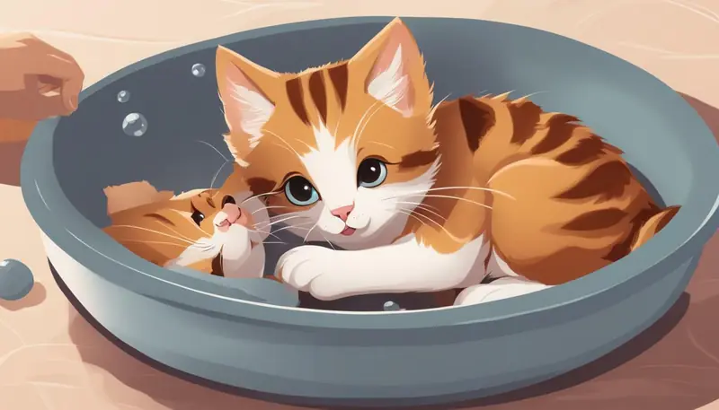 stimulating kitten's bowel movement