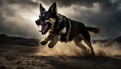 dog charging