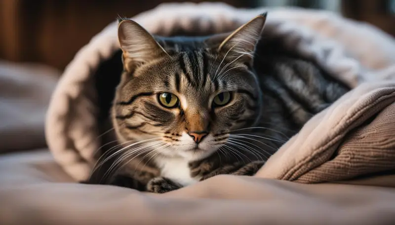 nesting behavior in pregnant cats
