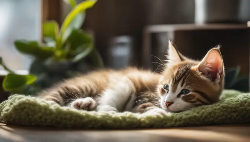 new kitten sleeping
