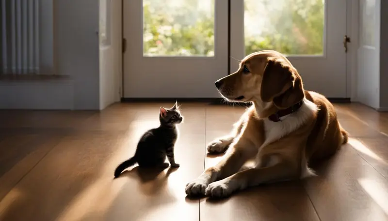 preparing dog for new kitten