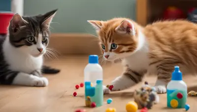 stop older cat playing rough with kittens