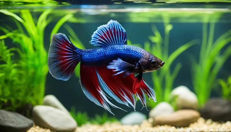 Betta fish in a 10 gallon tank