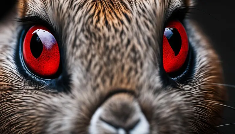red eyes in rabbits