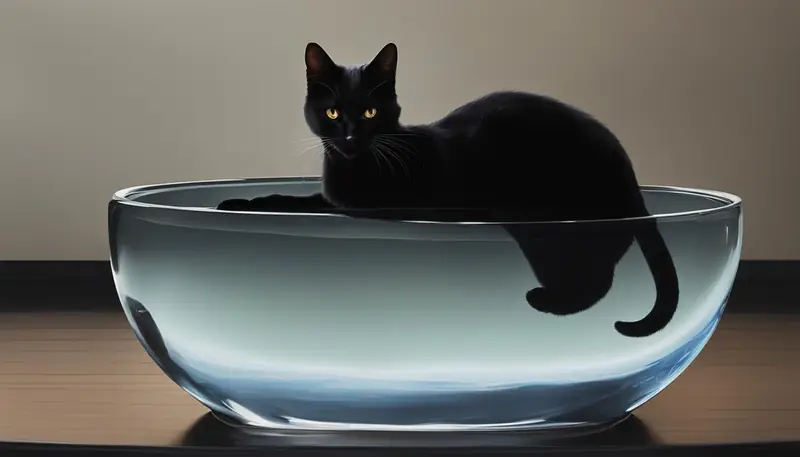 cat drinking water