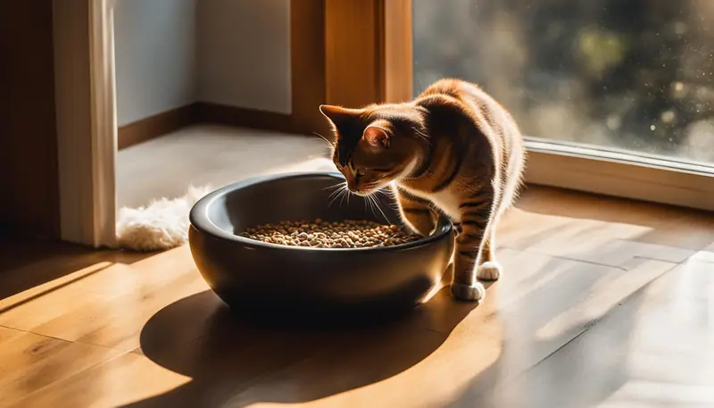 Cat drinking water