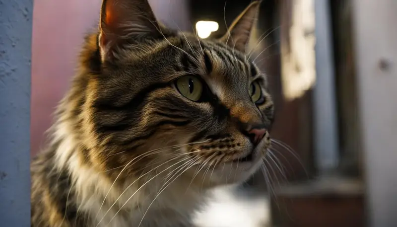 stray cat meowing