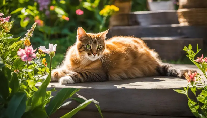 stray cat visits my cat