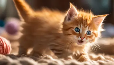 kitten playing